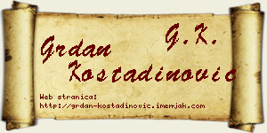 Grdan Kostadinović vizit kartica